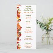 25メニューカード愛秋の葉葉の数 メニュー (スタンド正面)