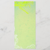 25メニューカード春ハイビスカスフラワーハワイアンフロー メニュー (裏面)