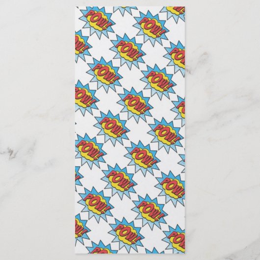 25メニューカード漫画ストリップブックポップ・アートのアートマンガ メニュー (裏面)