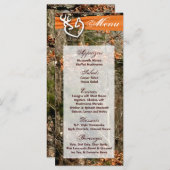 25メニューカード狩りディアカップルdoeバック迷彩柄 メニュー (正面/裏面)