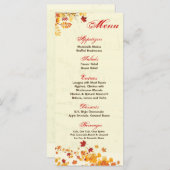 25メニューカード秋ブリーズ紅葉リーフ メニュー (正面/裏面)