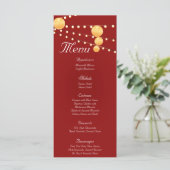 25メニューカード紙提灯Red Chinese メニュー (スタンド正面)