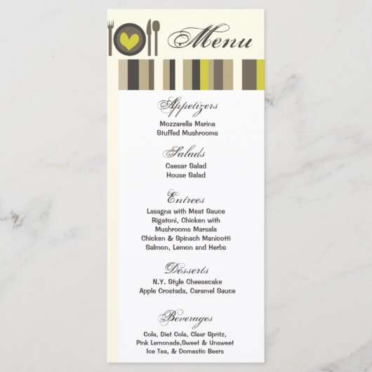 25メニューカード結婚中国ディナープレートビュッフェ メニュー (正面)