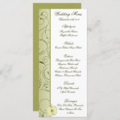 25メニューカード緑のリンゴ渦巻き果実 メニュー (正面/裏面)