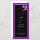 25メニューカード菓子16の紫色の薄紫の黒のパーティー メニュー (正面/裏面)