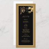 25メニューカード菓子16の紫色の金ゴールドのパーティー メニュー (正面/裏面)