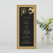 25メニューカード菓子16の紫色の金ゴールドのパーティー メニュー (スタンド正面)