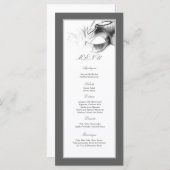 25メニューカード菓子16の銀製の白人のパーティー メニュー (正面/裏面)