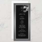 25メニューカード菓子16の銀製の黒いパーティー メニュー (正面/裏面)