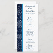 25メニューカード青い星と雪 メニュー (正面/裏面)