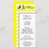 25メニューカードChevronストライププリントZig Zag メニュー (正面/裏面)