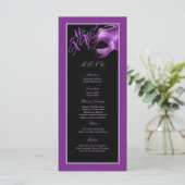 25メニューカードmis XVパープル薄紫ブラックパーティー メニュー (スタンド正面)