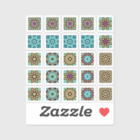 25モザイクタイルシート1 シール (シート)