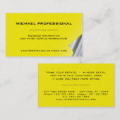 25モダンの専門の名刺の銀の黄色 名刺 (正面/裏面)