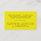 25モダンの専門の名刺の銀の黄色 名刺 (裏面)