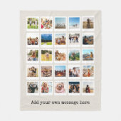 25モダンパーソナライズされた枚コラージュ フリースブランケット (正面)