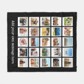 25モダンパーソナライズされた枚コラージュ フリースブランケット (正面(横))