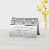 25モノグラムの周年記念シルバー カード (黄色い花)