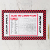 25モータースポーツをテーマにした紙ランチョンマット ペーパーパッド (インサイチュ)