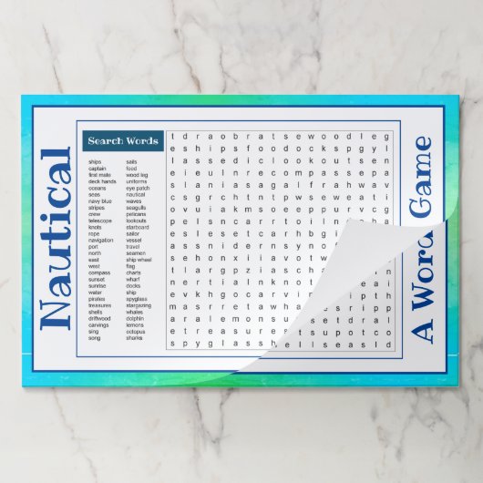 25レストラン航海の紙ランチョンマット ペーパーパッド (折り畳み)