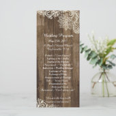 25レース素朴ウッドカントリーウェディングプログラム プログラム (スタンド正面)