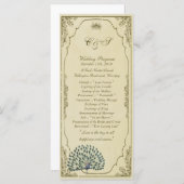 25ヴィンテージピーコック結婚式 プログラム (正面/裏面)