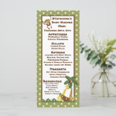 25人のメニューカードジャングルのベビー メニュー (スタンド正面)