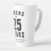 25人気がある周年の結婚ラテマグギフト カフェラテマグ (右アングル)