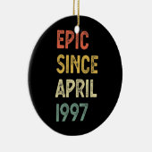 25人目の誕生日男性が25歳以上の叙事詩 セラミックオーナメント (右)