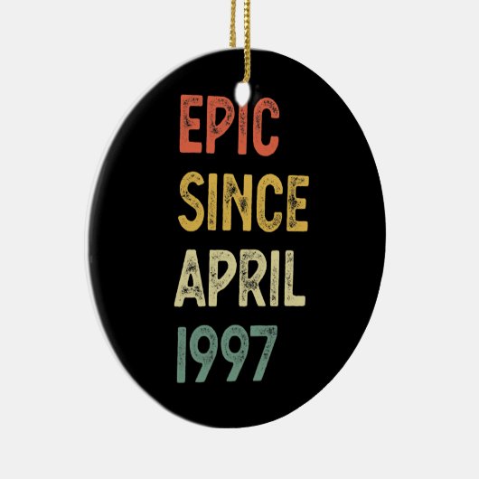 25人目の誕生日男性が25歳以上の叙事詩 セラミックオーナメント (右)