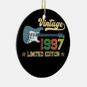 25位の誕生日贈男性へり物女性ギター愛好家 セラミックオーナメント (右)