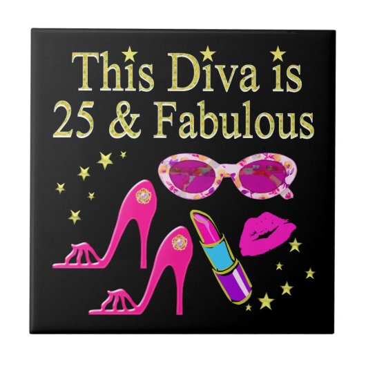 25位誕生日素晴らしいDIVAデザイン タイル (正面)