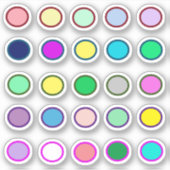 25円カラフルスタンプ シール (正面)