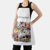 25写真コラージンググリッドとカスタム文字白 エプロン (インサイチュ)