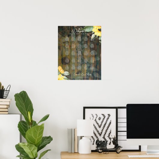 25台の木製素朴ひまわりフォトシーティング ポスター (ホームオフィス)