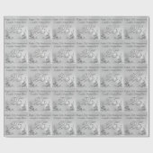 25周パーソナライズされた年記念ギフトラッピング紙 ラッピングペーパー (フラット)