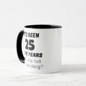 25周年おめでとうです マグカップ (正面左)