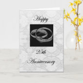 25周年おめでとうカード カード (黄色い花)