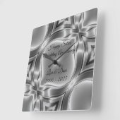 25周年おめでとう結婚 スクエア壁時計 (傾斜)