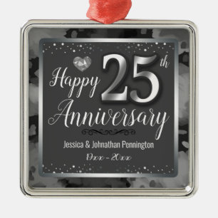 25周年おめでとう結婚 メタルオーナメント