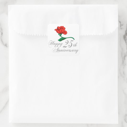 25周年おめでとう スクエアシール (バッグ)