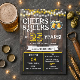 25周年おめでとう: バックヤードでサプライズチェアーズ&ビール 招待状