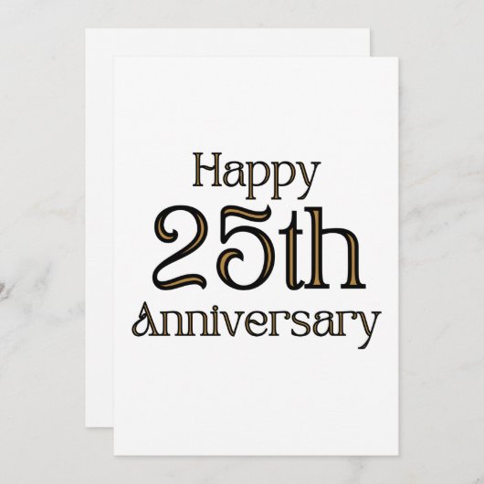 25周年おめでとう 招待状 (正面/裏面)