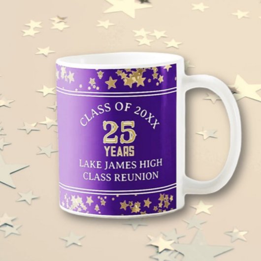 25周年おめでとう!楽しいクラス会のお土産 コーヒーマグカップ