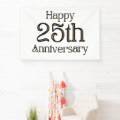 「25周年おめでとう」４ｘ６ビニールバナー 横断幕 (インサイチュ)