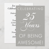 25周年すごいって祝おう！招待状 招待状 (正面/裏面)