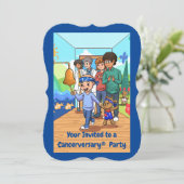 25周年のがん記念パーティー招待状 招待状 (スタンド正面)