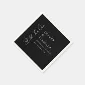 25周年のミニマル結婚な誓い スタンダードカクテルナプキン (角)