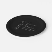 25周年のミニマル結婚な誓い ペーパープレート (アングル)