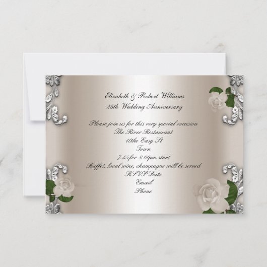 25周年の日付を保存す結婚る セーブザデート (裏面)